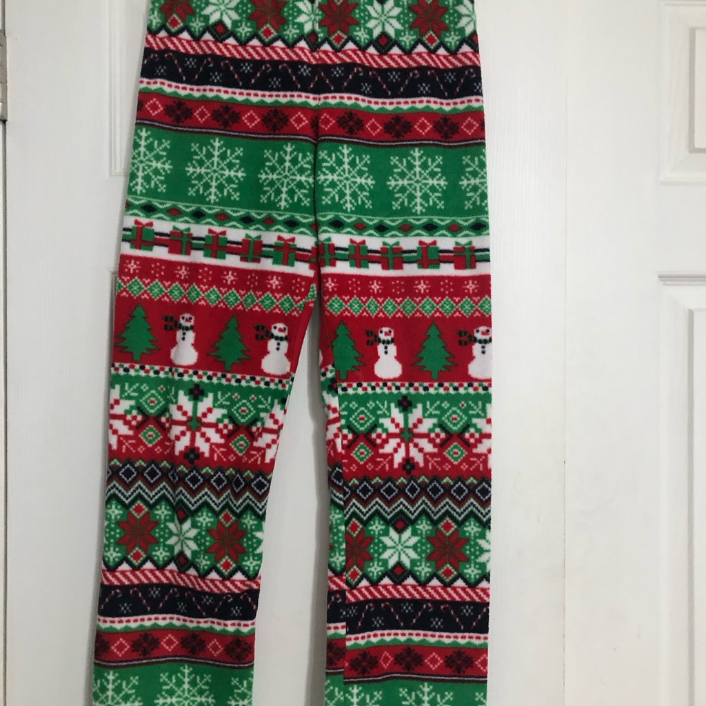 Festive Christmas Fleece Pajama Pants Kids Size 10/12 Large Children’s Place